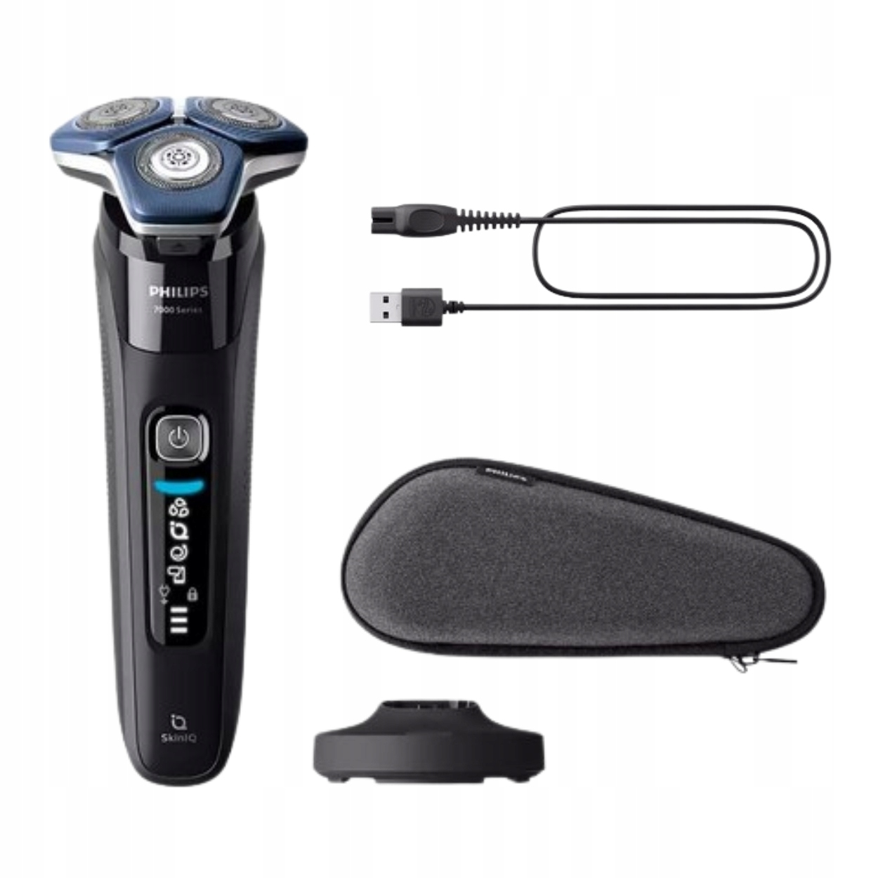 Rotačný holiaci strojček Philips 7000 S7886/35 čierny na holenie fúzov