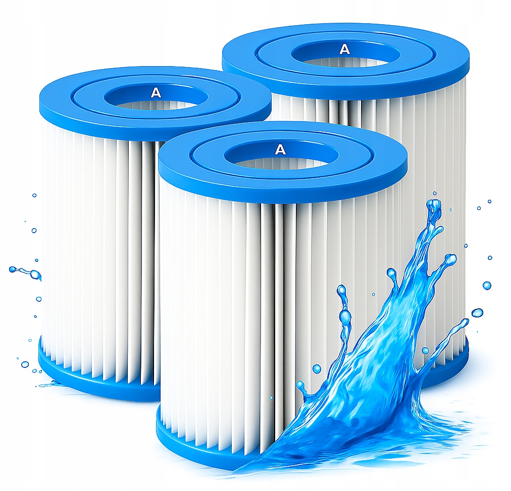 3 x Filtr do bazénu Filtr pro bazénovou pumpu Filtrační vložka Intex Typ A