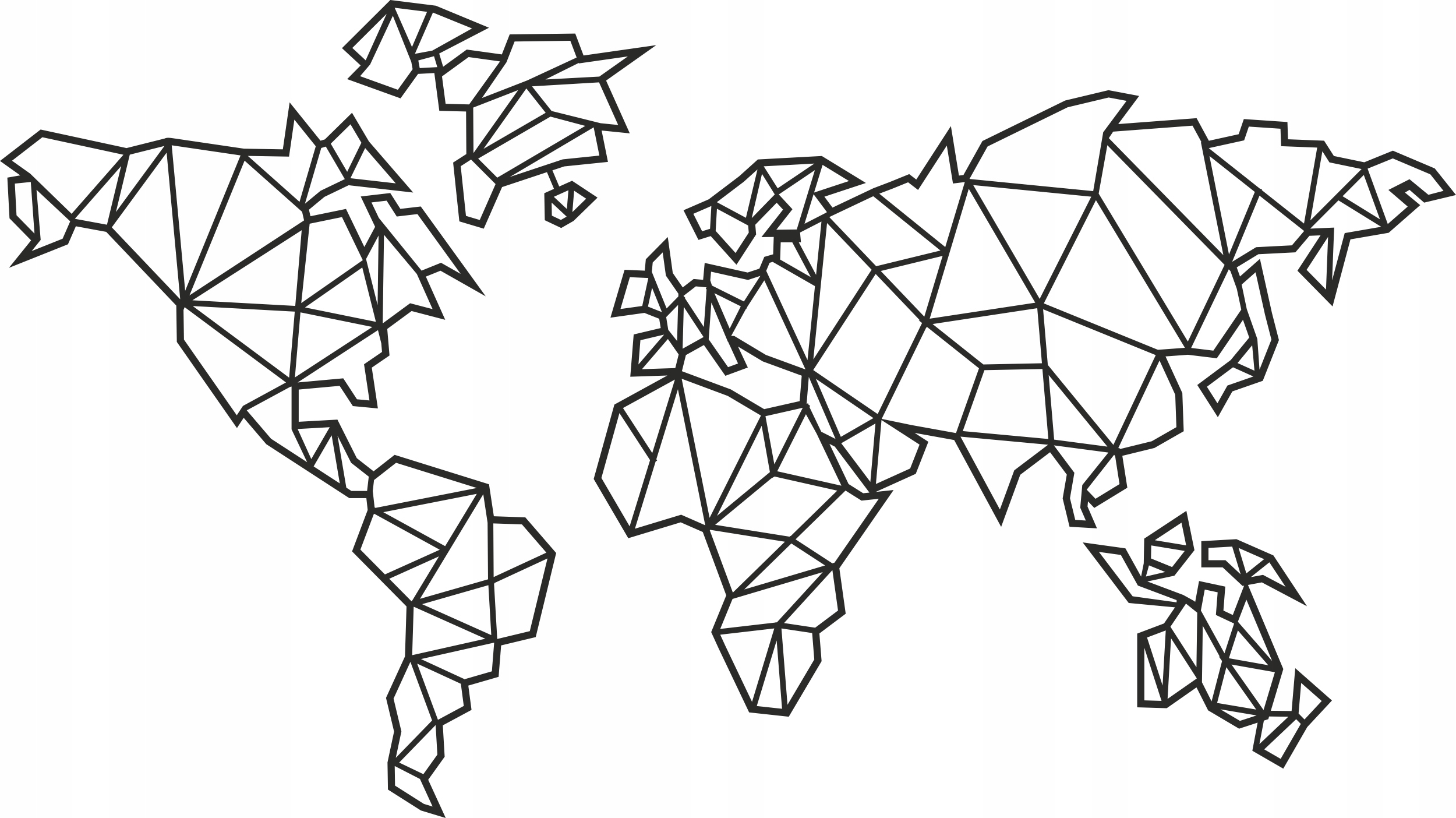 

Naklejka ścienna Mapa Świata Geometryczna 120cm
