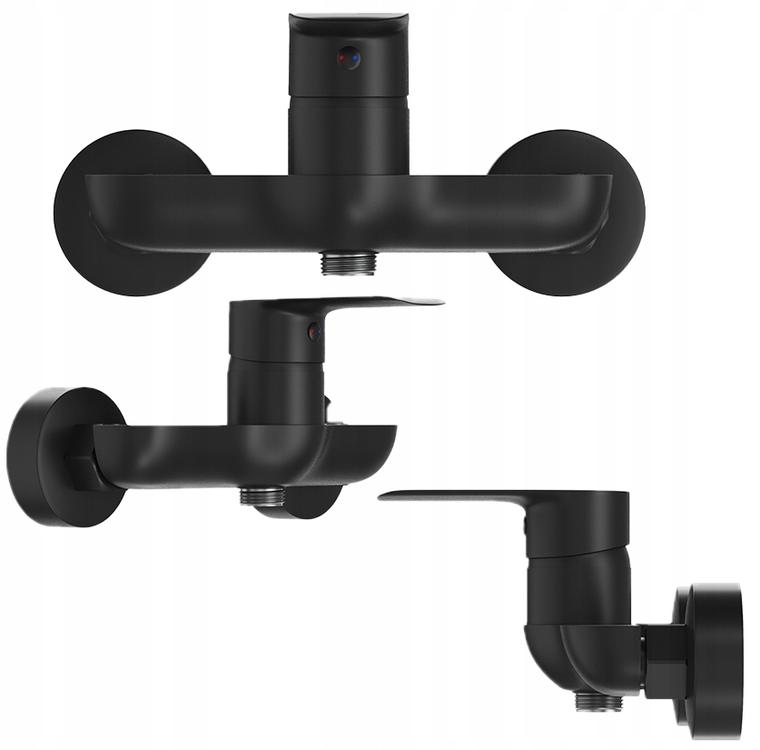 Černá sprchová nástěnná baterie baterie Vito do koupelny