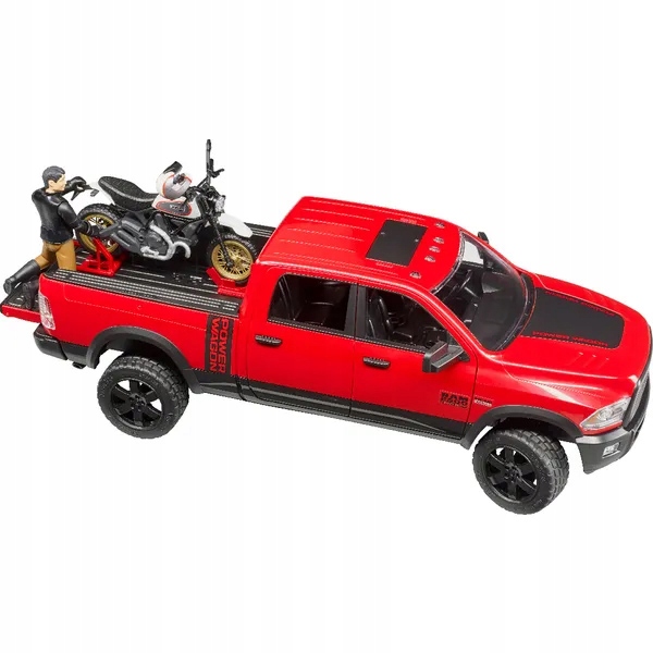 Bruder 02502 Ram 2500 z kierowcą i motorem Ducati Marka Bruder