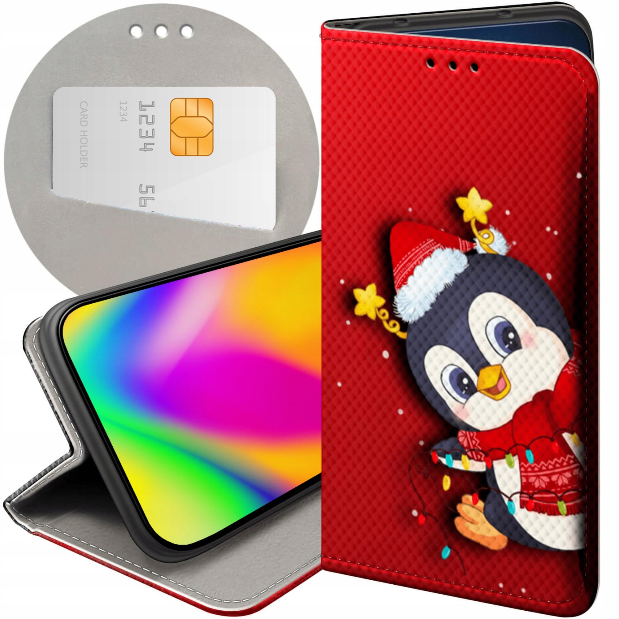 Etui Do Samsung Galaxy J7 2017 Święta Christmas Mikołaj Pingwin Case