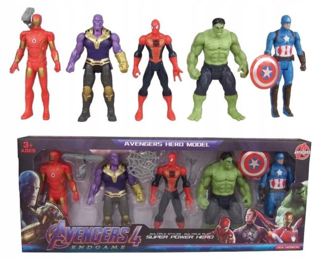 

Figurki Avengers Duży Zestaw Marvel Dioda Led