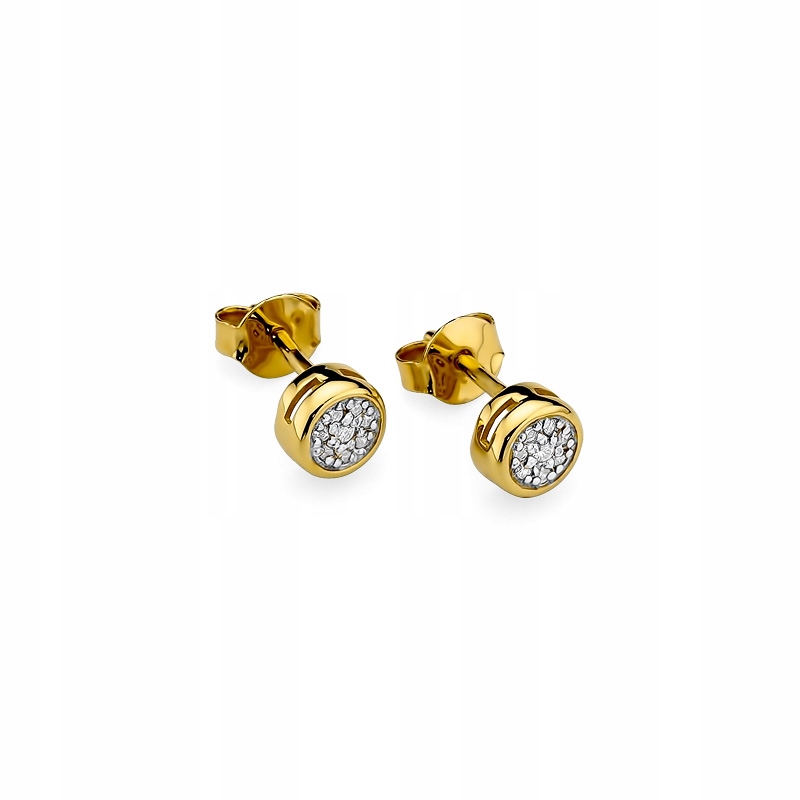 

Złote Kolczyki 585 Brylanty 0,09 ct - Klasyczne