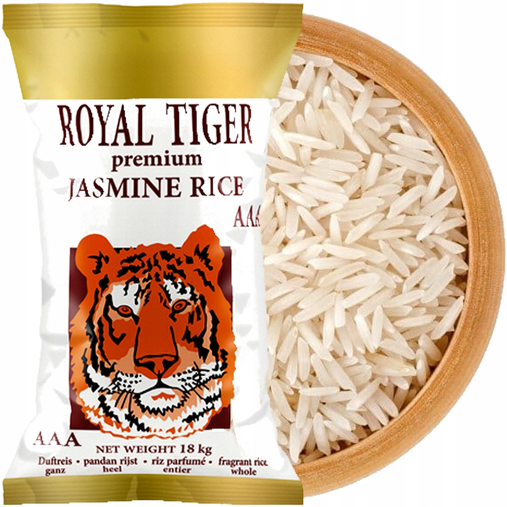 Levně Jasmínová rýže Kambodža Velký pytel Prémiová kvalita Aaa 18kg Royal Tiger