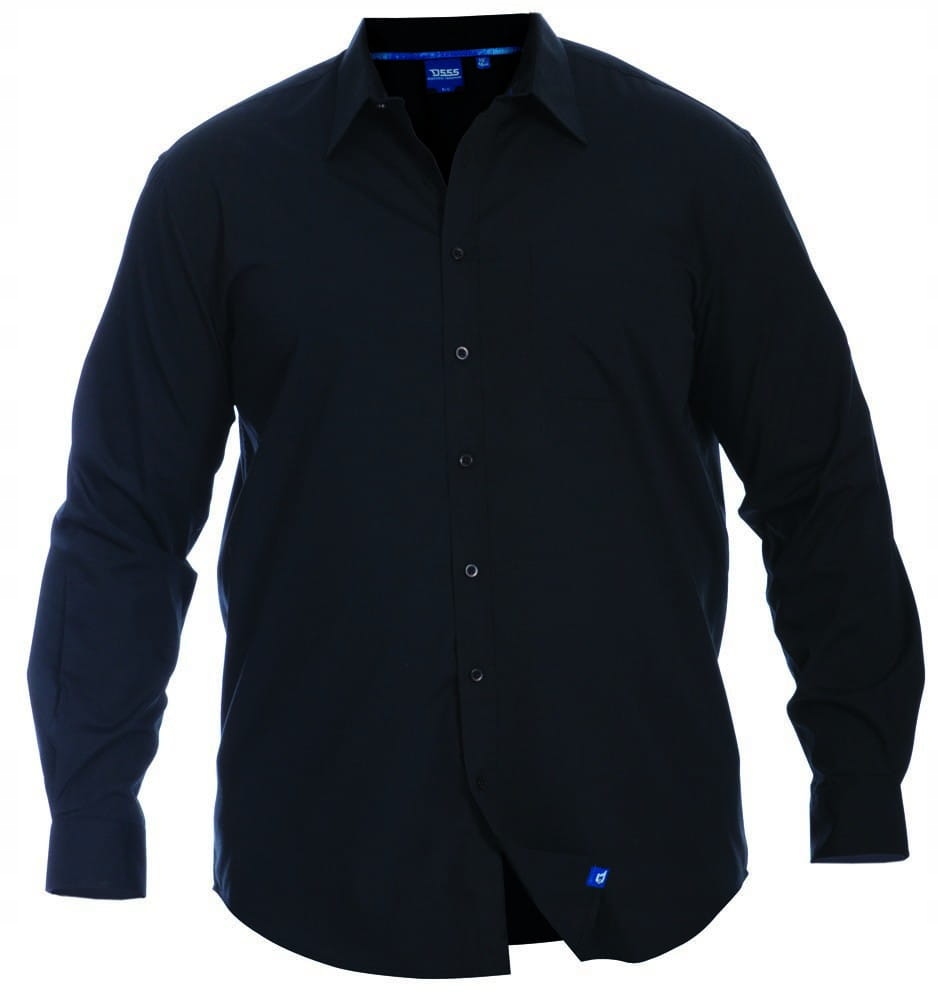 Velká hladká Tričko Corbin černá D555