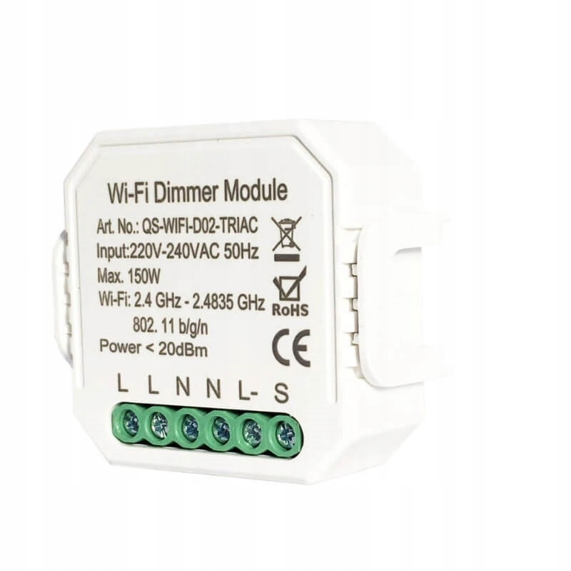 

Ściemniacz światła WiFi Tuya dopuszkowy