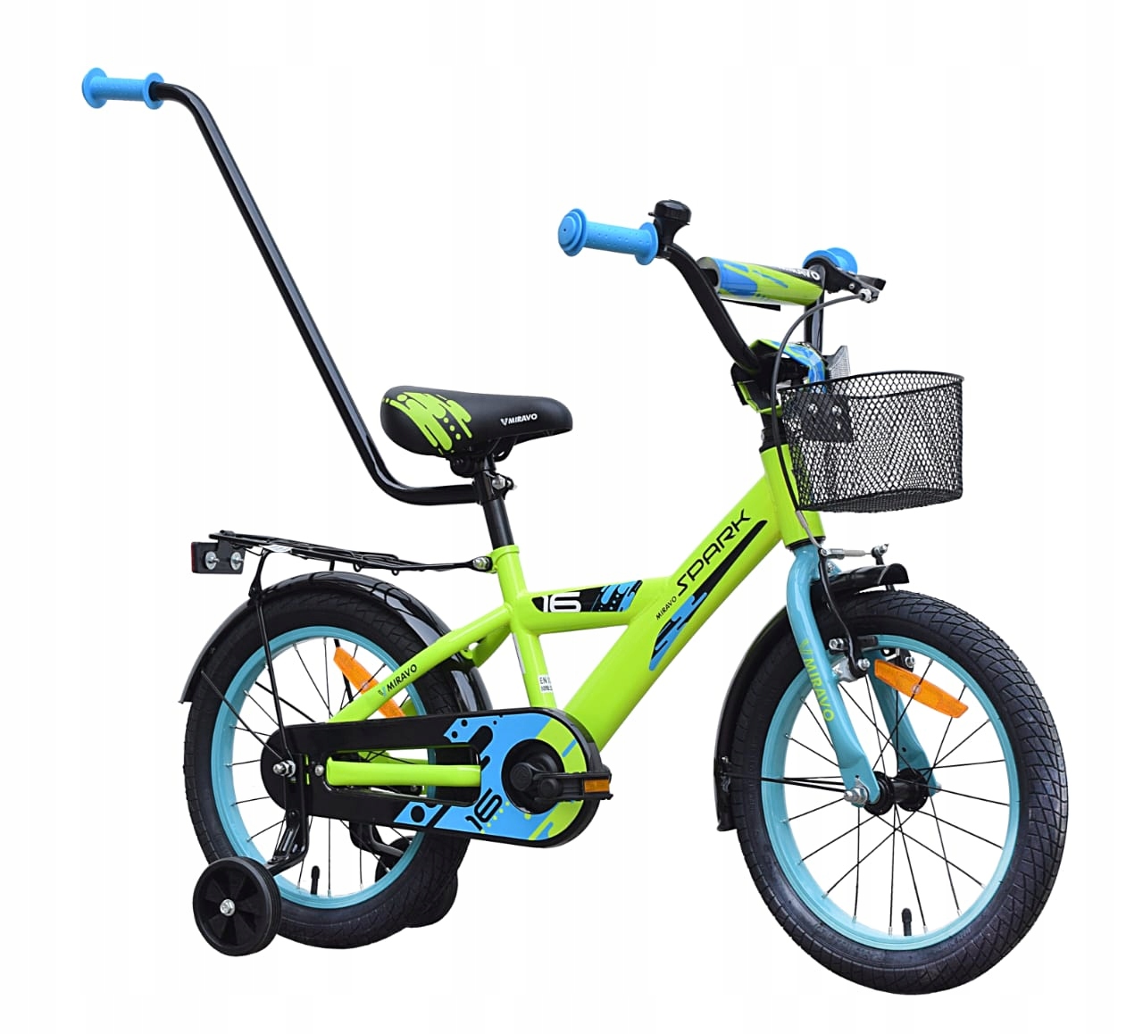 Rowerek Dziecięcy 16 Cali Miravo Rower Dla Chłopca Koszyk Prowadnik