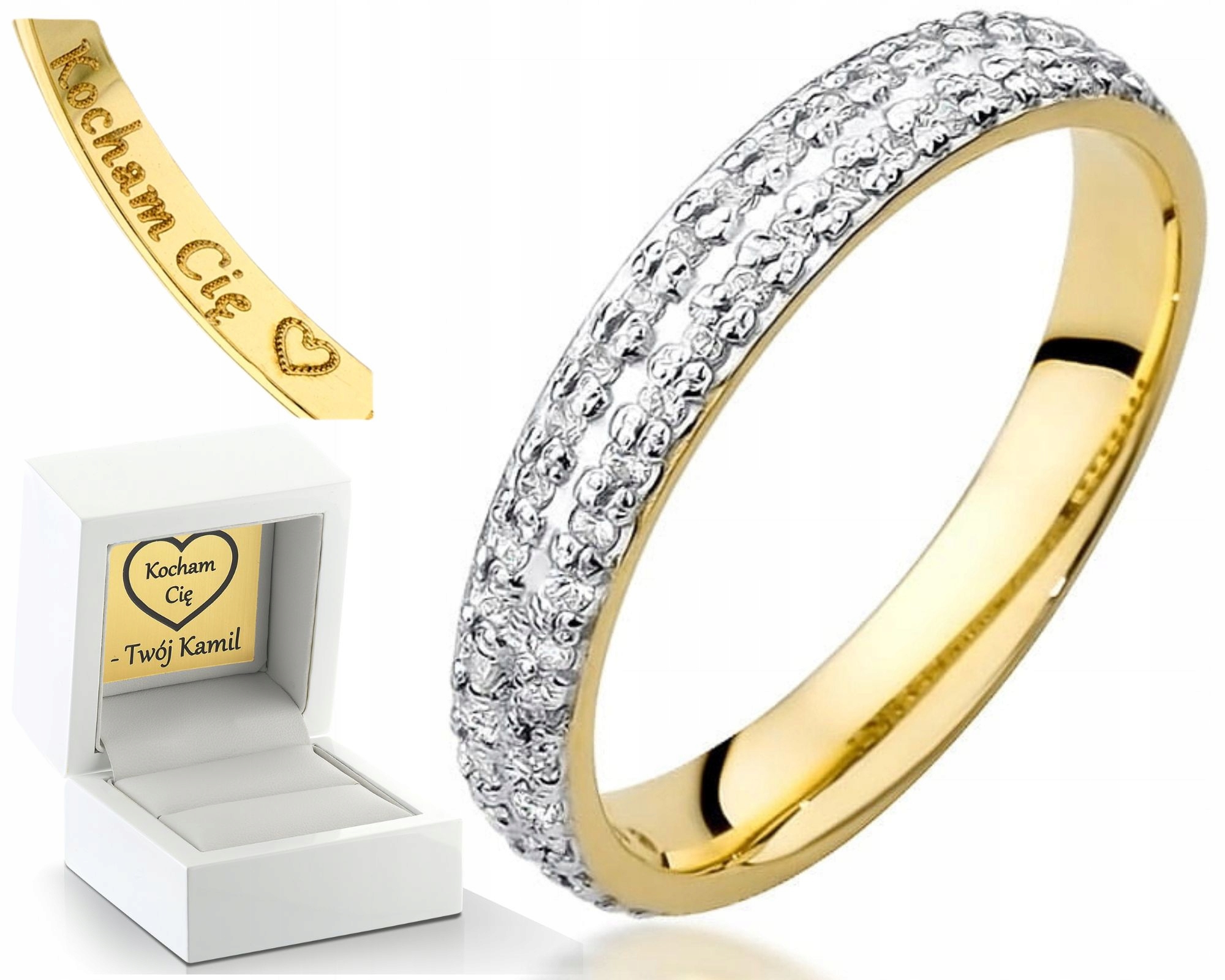 Zlatý Prstýnek S Brilianty, Prsten 585 Gravírování