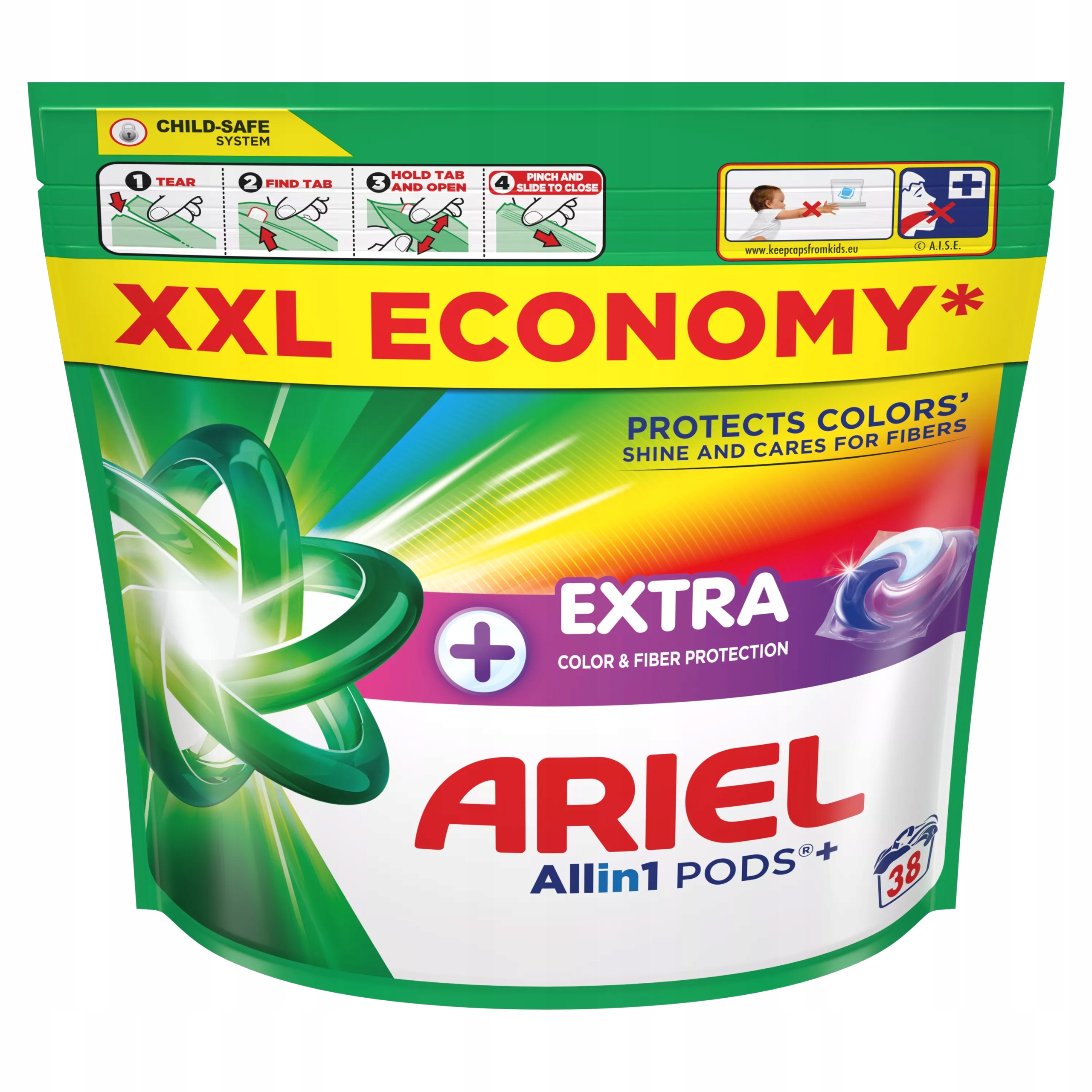 Ariel ALLIN1 Pods Color & Fiber Protection Kapsułki Do Prania 38 Prań