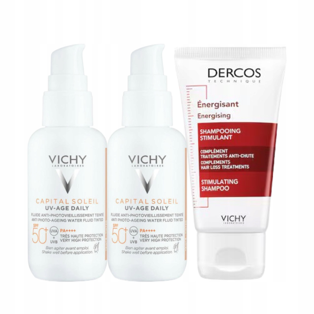 Vichy Zestaw Fluid ochronny przeciwsłoneczny Uv-age SPF50+ 40ml 2PAK