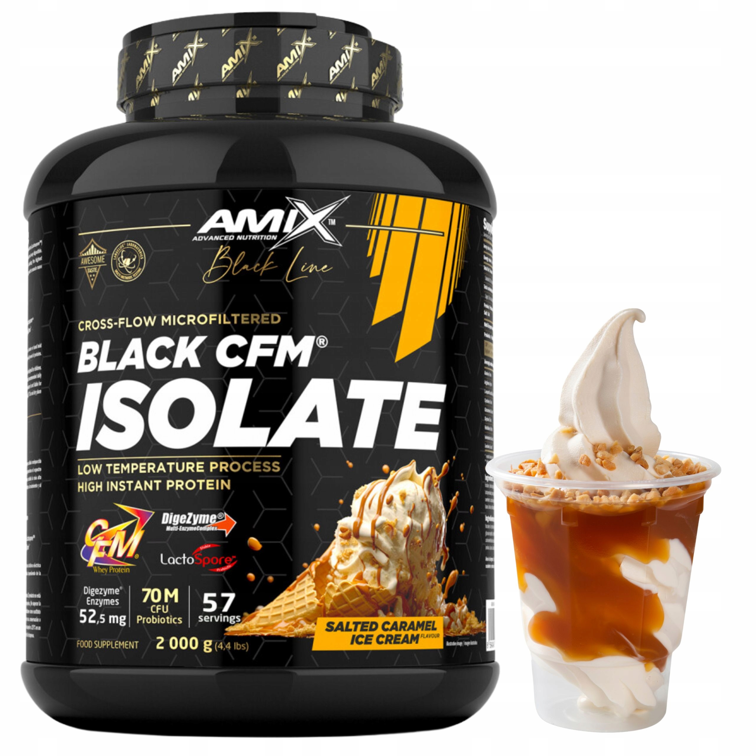 Protein Proteinový izolát Wpi Whey protein Slaný karamel Zmrzlina Cfm Amix
