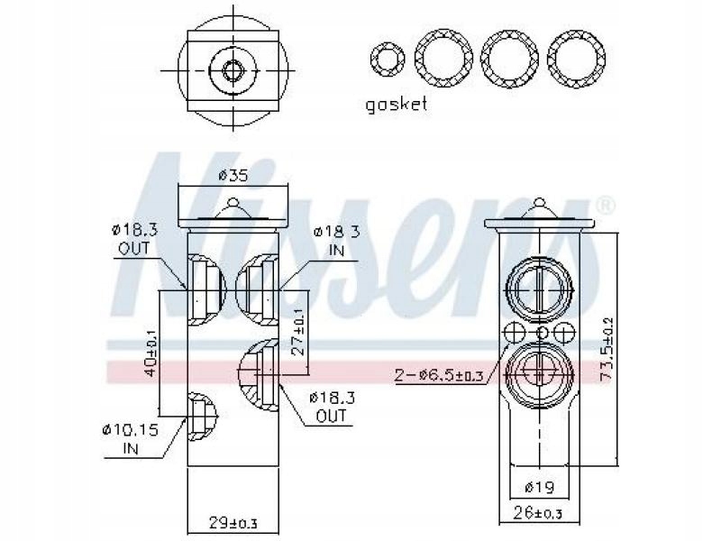 Клапан КОНДИЦІОНЕРА TOYOTA 4 RUNNER 2 . 7 - 3 . 4 90 - 02 Виробник запчастини Nissens foto 0