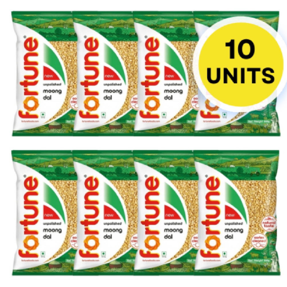 Levně Fortune půlená bez slupky Mung Dal praná (balení 10 x 500 g) – 5 kg