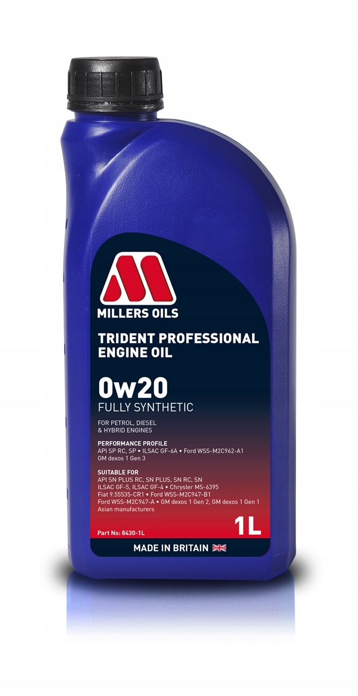 Millers Oils Trident Professional 0W20 1L olej silnikowy syntetyczny