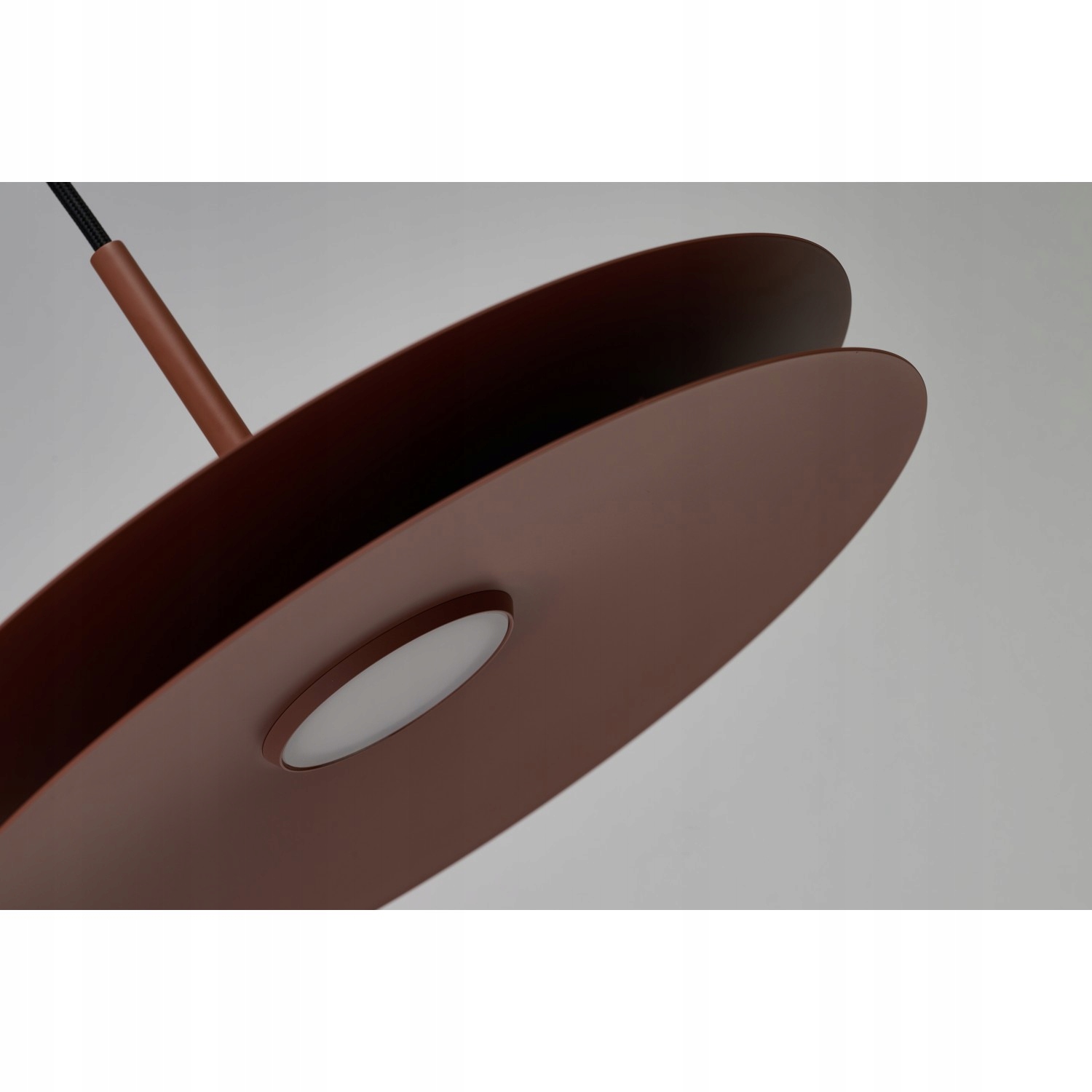 Čokoládová moderná lampa Disc Led, elegantné osvetlenie jedálne