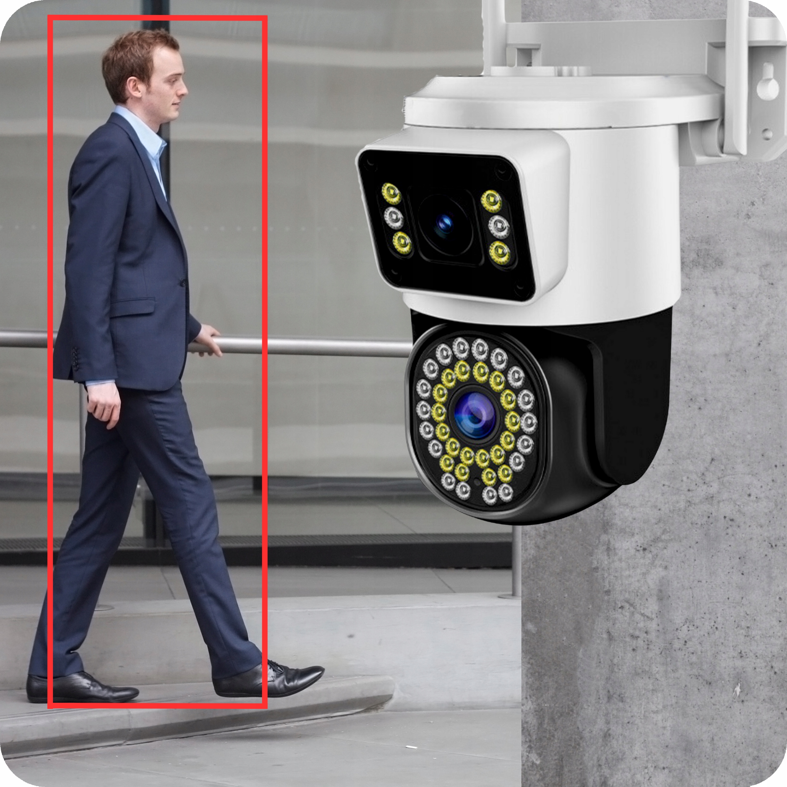 PODWÓJNA KAMERA WIFI IP 8MPX UHD ULTRAHD OBROTOWA ZEWNĘTRZNA APLIKACJA LED Marka Eurolook