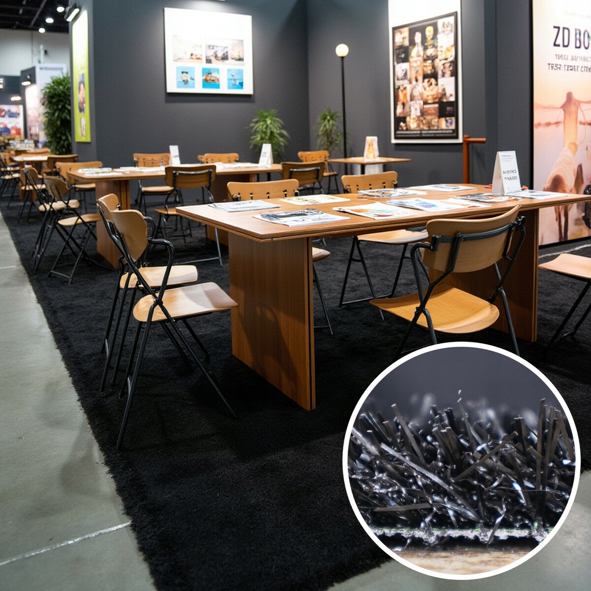 200x400 Kusový travní koberec PartyGrass tmavě šedý – na ven i na doma