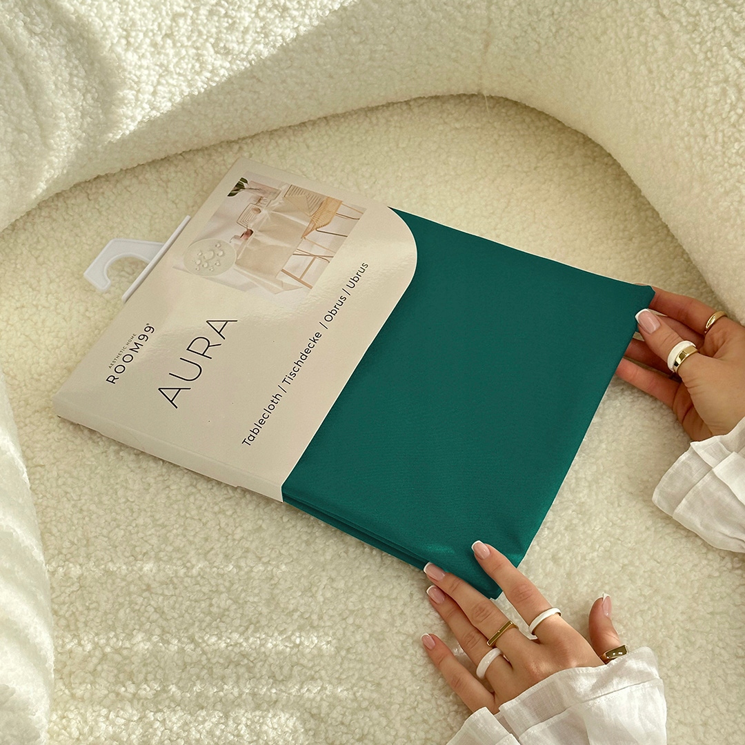 Obrus plamoodporny na stół ławę wodoodporny Room99 140x220 Aura Kolory Marka Room99