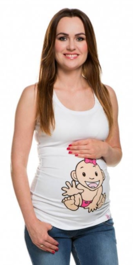 

top ciążowy z zabawnym nadrukiem My Tummy XL