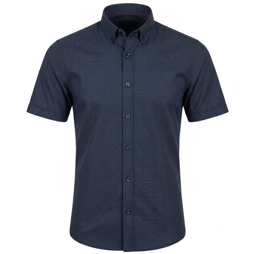 Ego Man košile pánská EKR-233-2 regular fit krátký rukáv L tmavě modrá