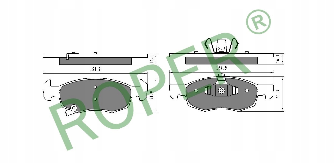 Klocki hamulcowe PRZÓD OPEL Corsa E 2014- koła 14'' Numer katalogowy części RK631