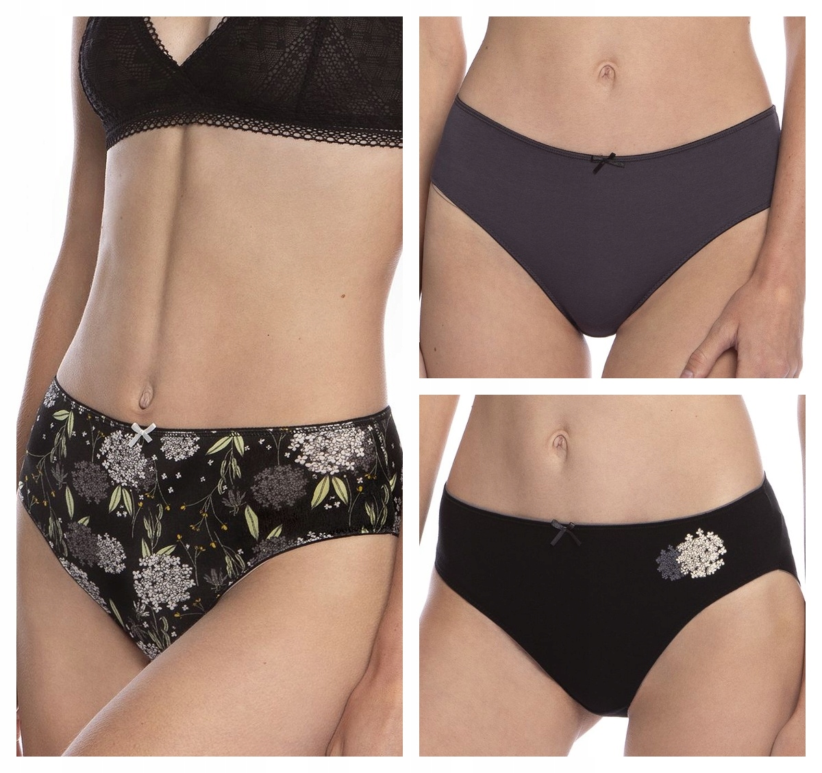 Kalhotky Dámské Lama Bavlněné Bikiny L-120BI-85 3-PACK MIX S