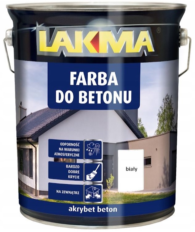 Lakma Akrybet Beton Farba Do Betonu Biała 10L