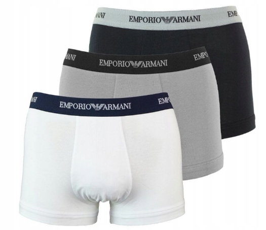 Emporio Armani Pánské Boxerky S Logem 3 Pack L J2B
