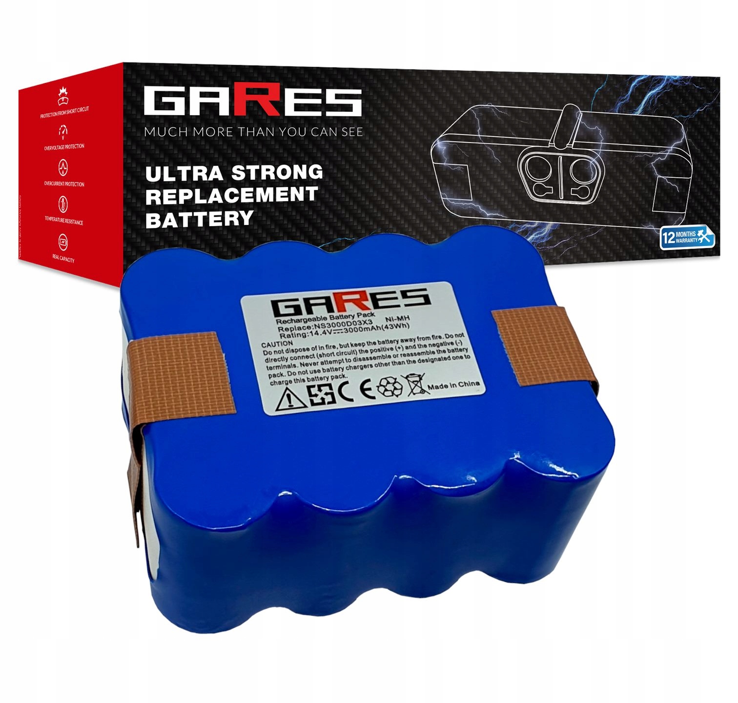 Baterie Akumulátor pro Carneo Samba Klarstein XR210 NS3000D03X3 14,4V 3Ah