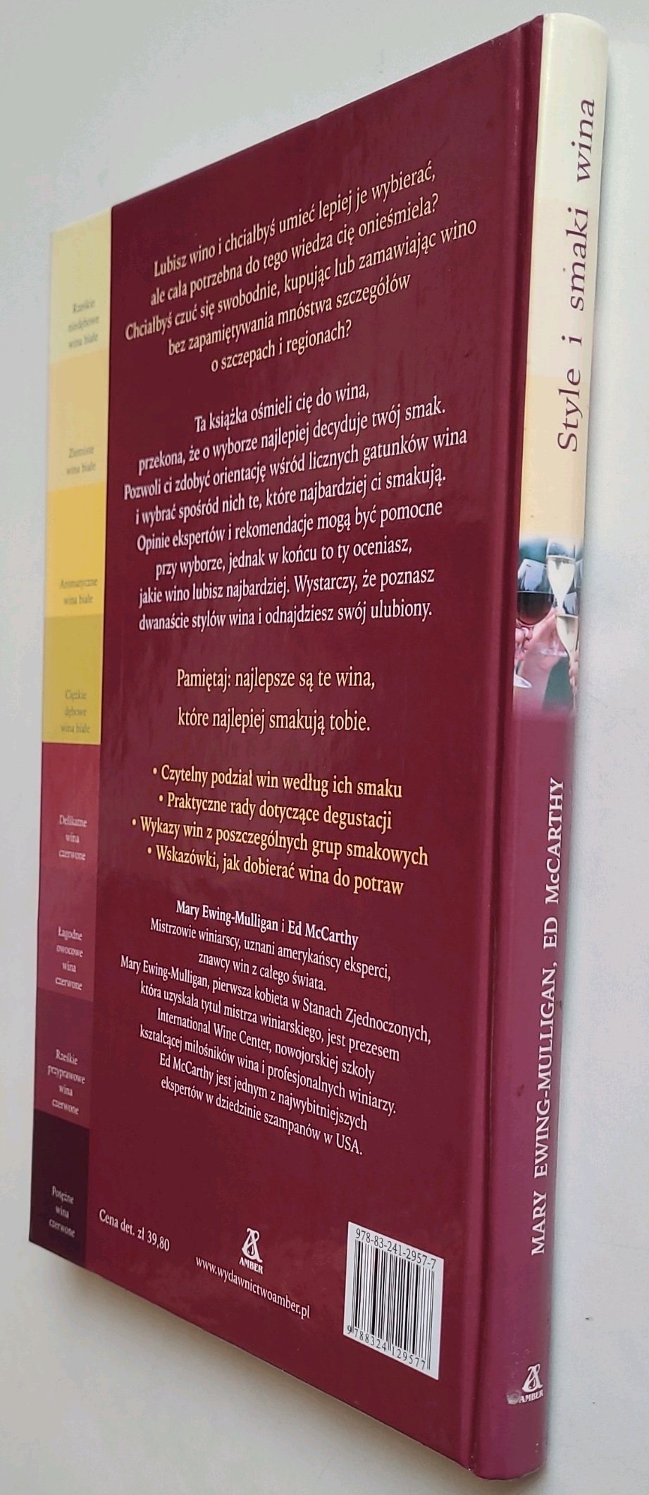 Style i smaki wina McCarthy, Ewing-Mulligan Nośnik książka papierowa