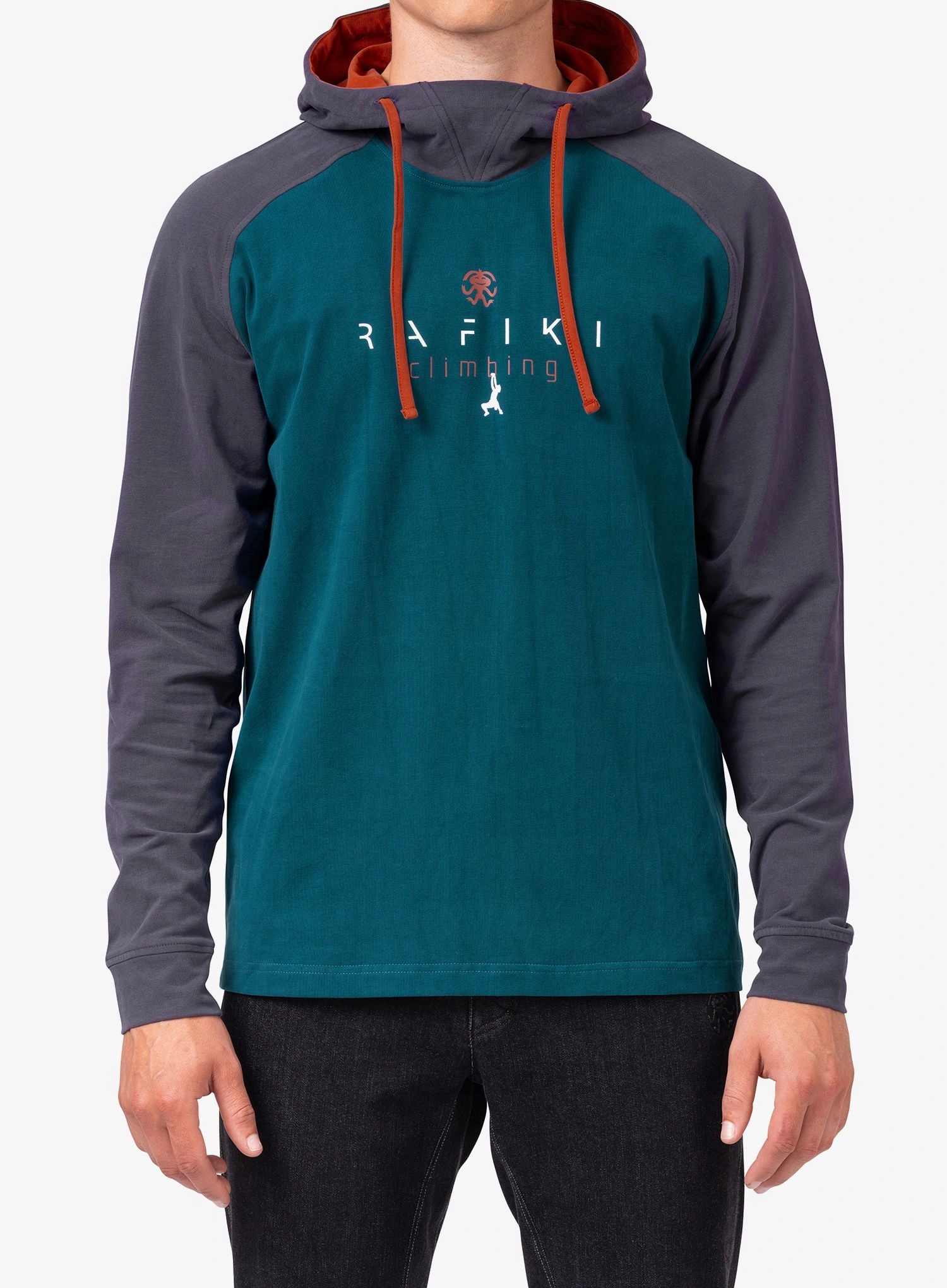 Mikina s kapucí Rafiki Traverse gulf coast/ink M