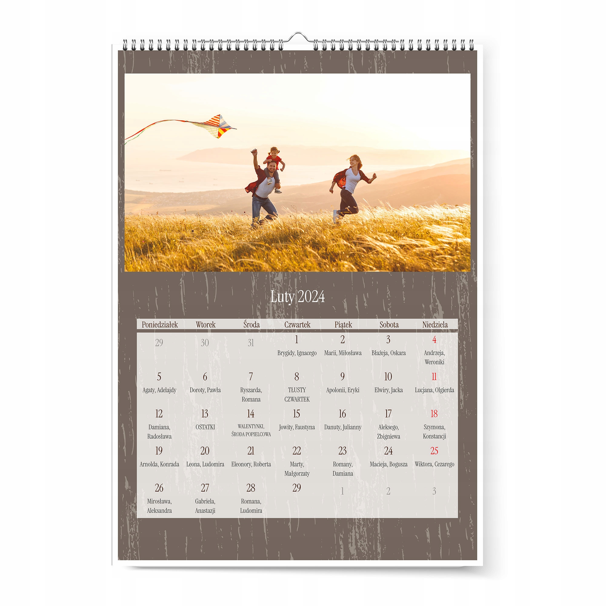 Fotokalendarz ścienny A3+ Pionowy 2025 FOTO-kalendarz z Twoimi zdjęciami Stan opakowania oryginalne