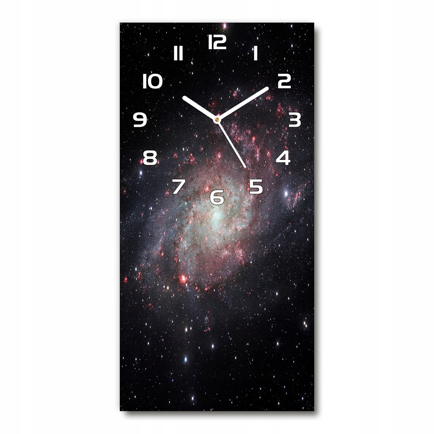 

Cichy szklany zegar na ścianę Mgławica 30x60 pion