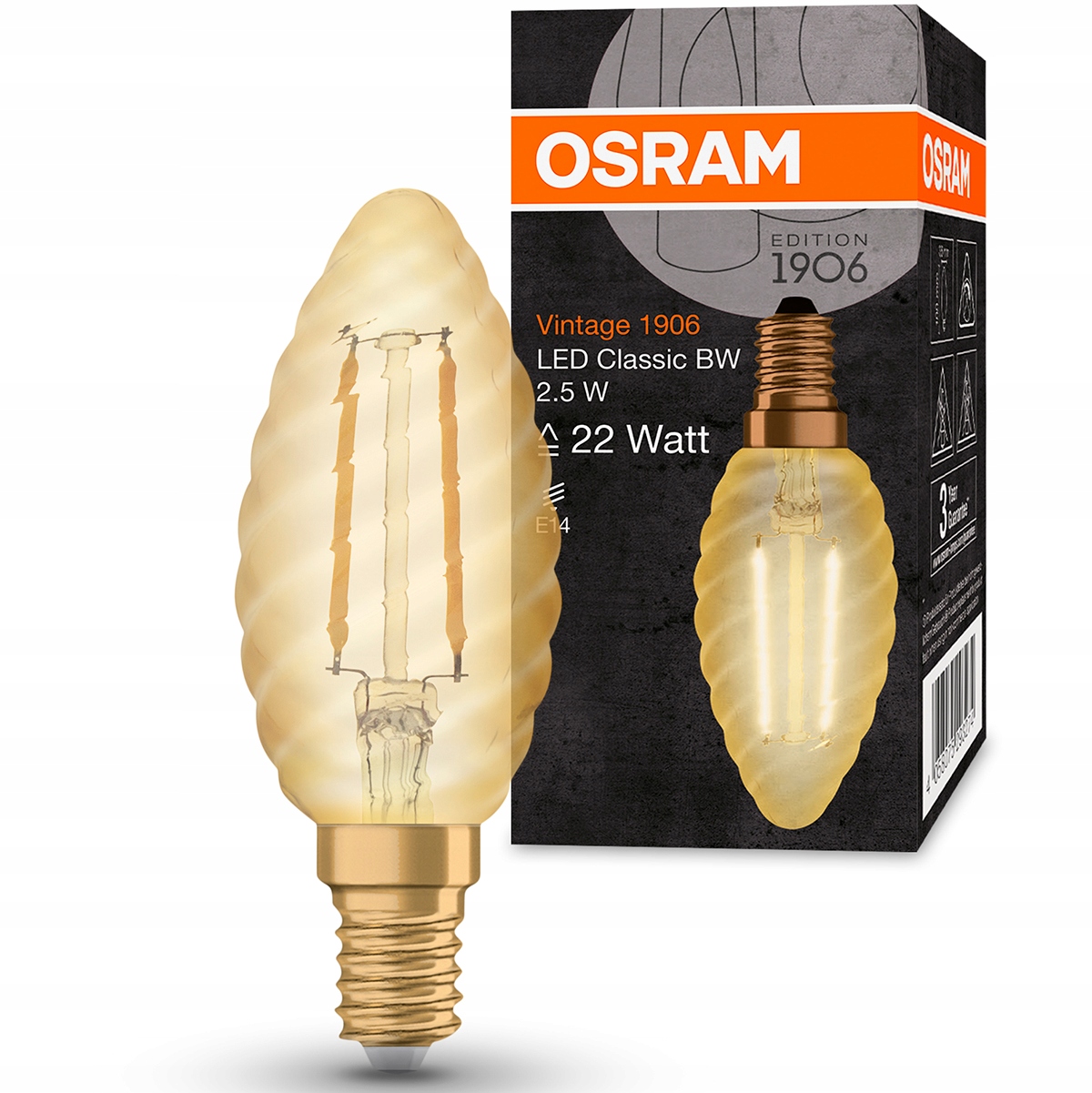 

Żarówka Dekoracyjna Led E14 BW35 2,5W 2400K Osram