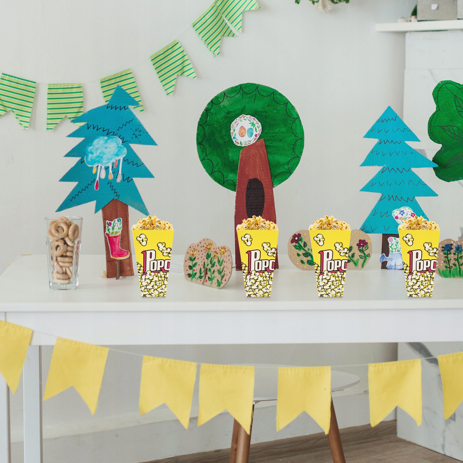 200 SZT PUDEŁKA NA POPCORN WIADERKA NA POPCORN PAPIEROWYCH Marka inna