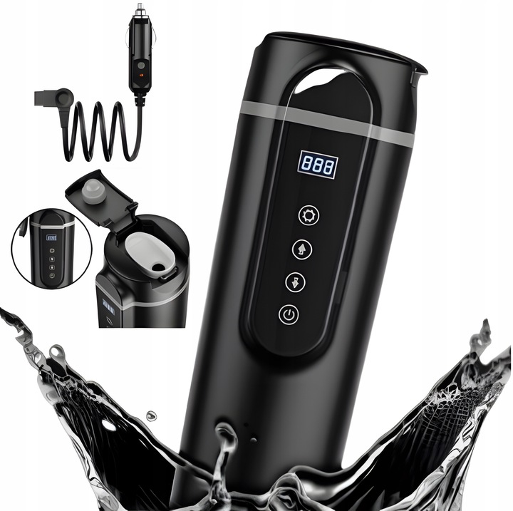 12V/24V Podróżny Czajnik Elektryczny 500ML Kubek Auta