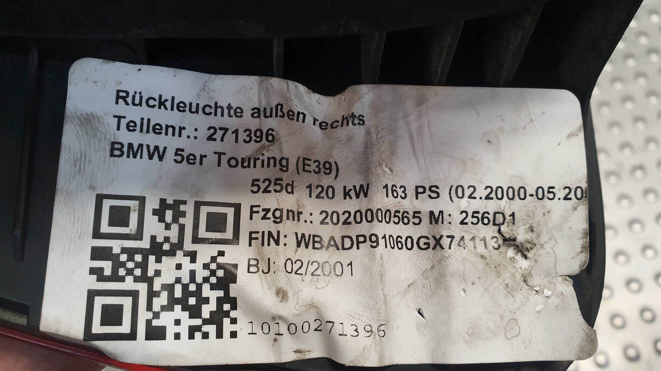 light rear part right BMW 5 E39 KOMBI LIFT 6900214 00