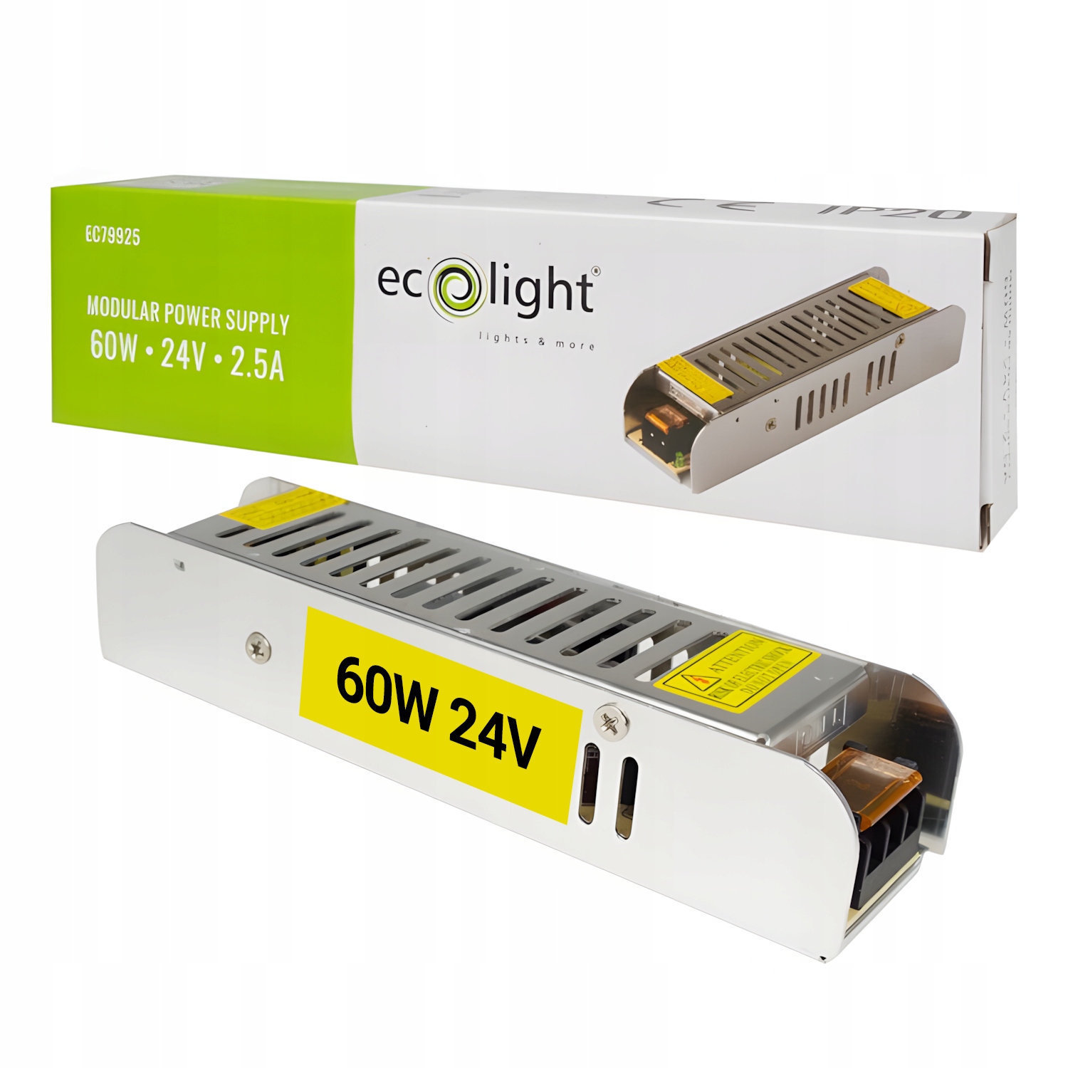 Zasilacz Led 60W 24V 2,5A Do Taśmy Led Montażowy Modułowy Przemysłowy