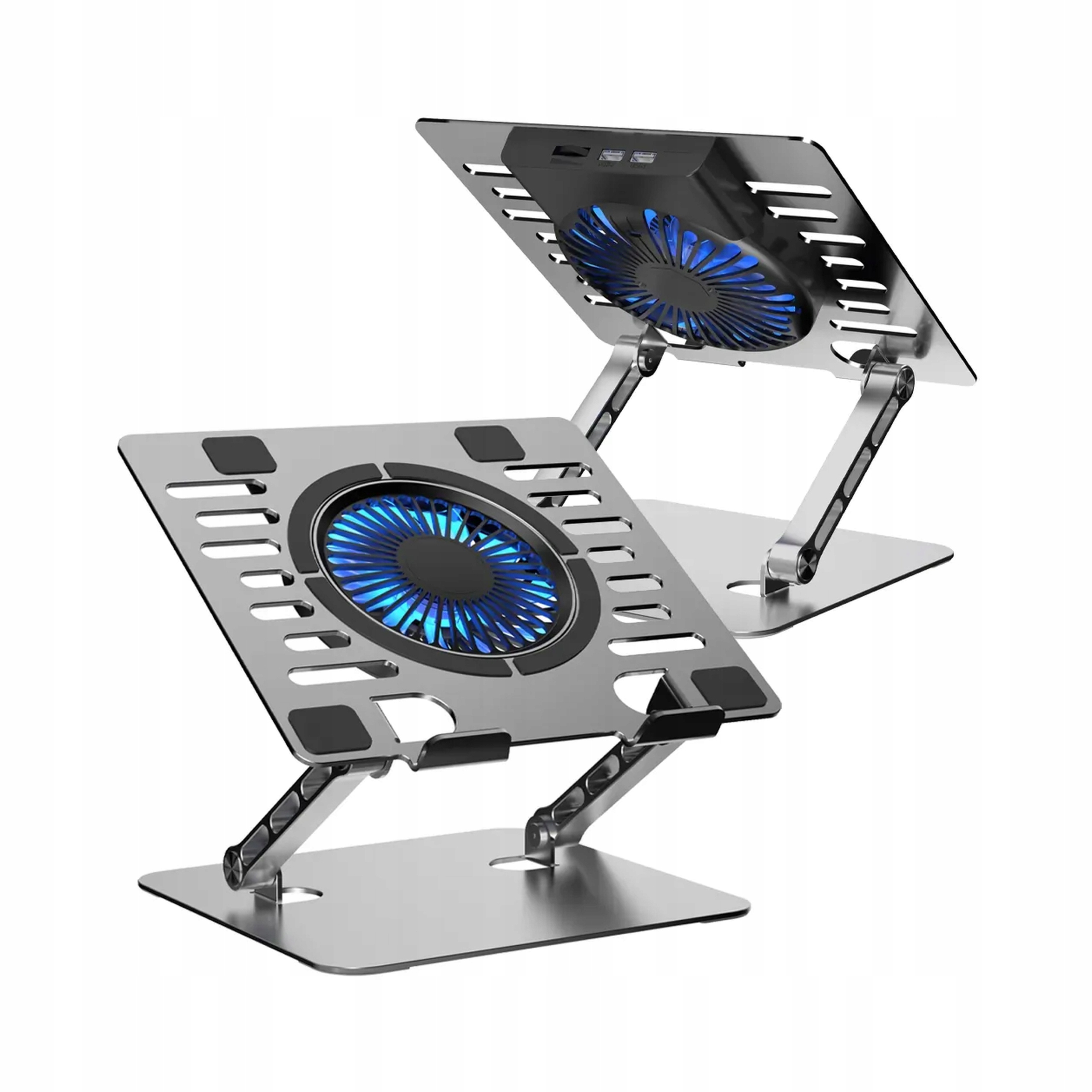 Regulowana Podstawka Chłodząca Pod Laptop 15-17'' Aluminiowa Z Wentylatorem