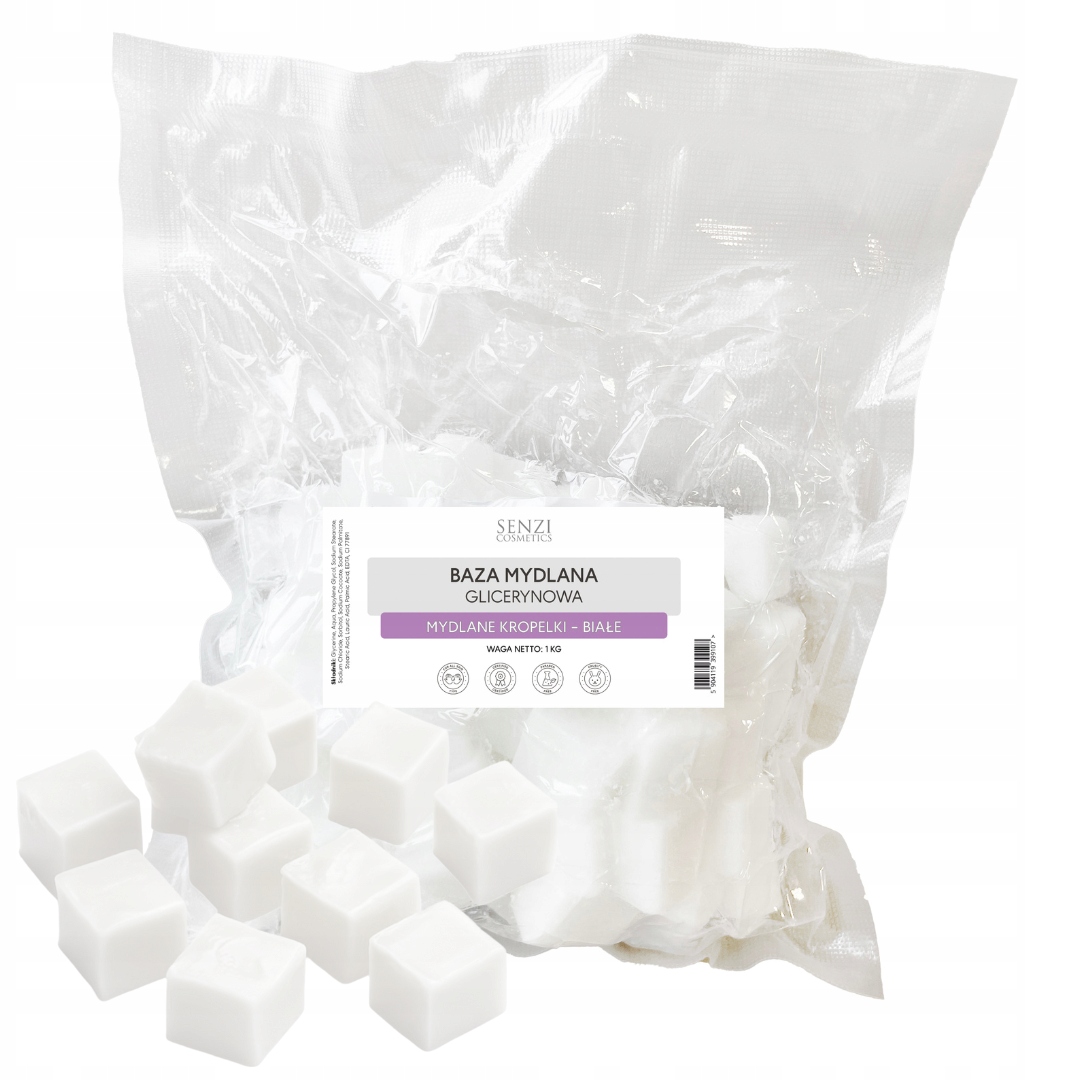 Mýdlová báze Mýdlové Kapky Bílá Krájená pro děti Workshopy 16 kg