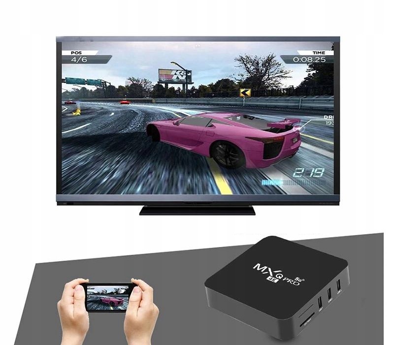 SMART TV BOX 1/8GB MXQ PRO 4K 5G DEKODER ANDROID 9.0 KODI PRZYSTAWKA WIFI Formaty obrazu DivX VCD