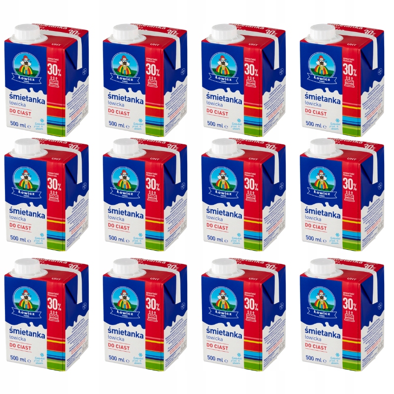 Levně Łowicz Smetana Uht Łowicka 30% 500 ml 12 kusů
