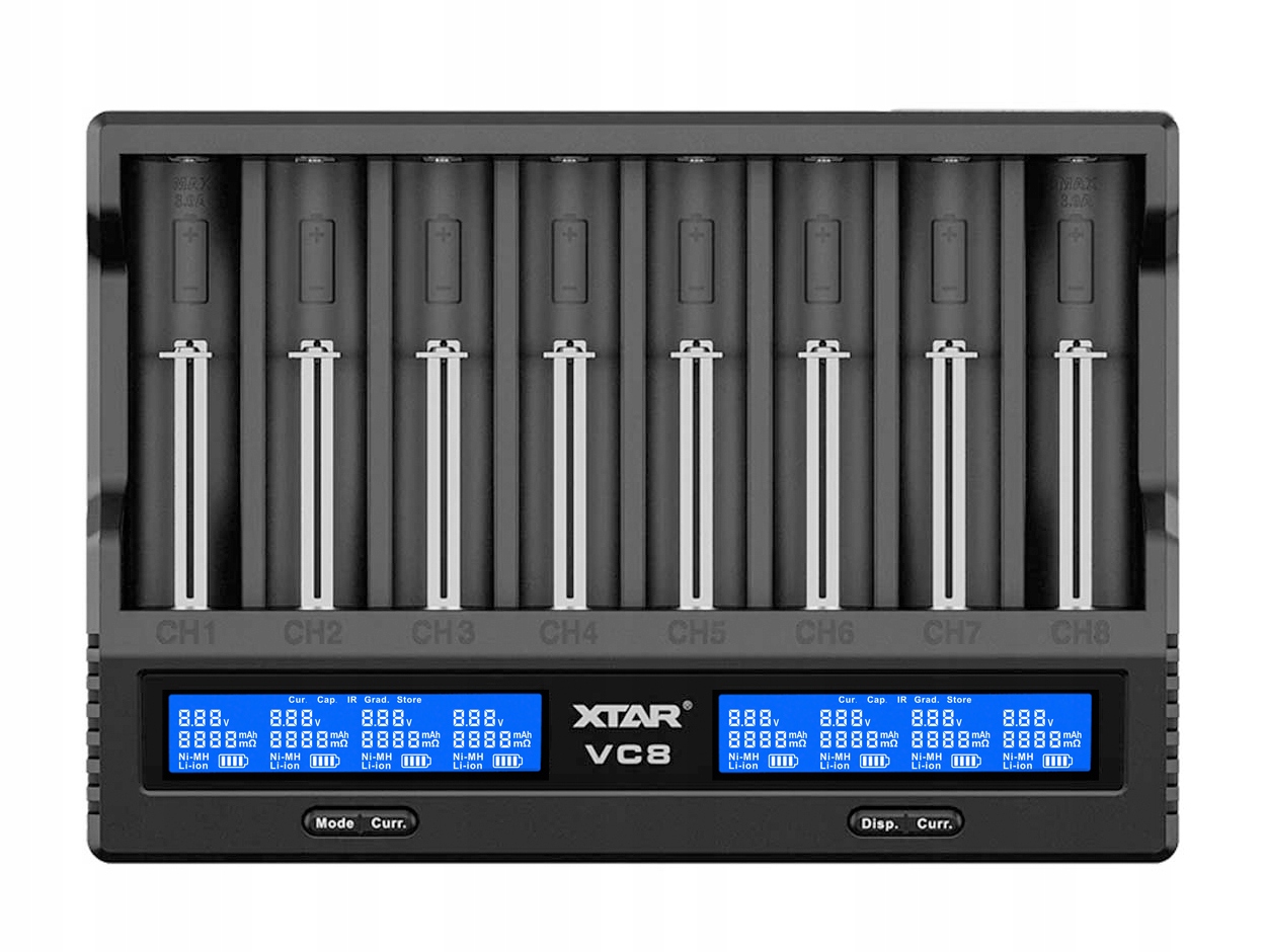

Ładowarka 8X Aa/aaa R14 18650 21700 Xtar VC8