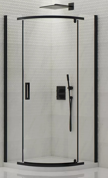 POLSKA KABINA PRYSZNICOWA 80x80 cm CZARNE PROFILE