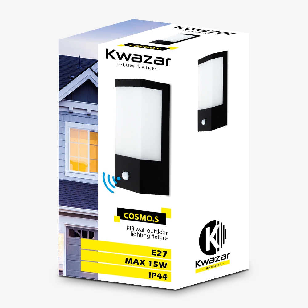 LAMPA Z CZUJNIKIEM RUCHU I ZMIERZCHU KINKIET ZEWNETRZNY DO LED E27 Materiał dominujący metal