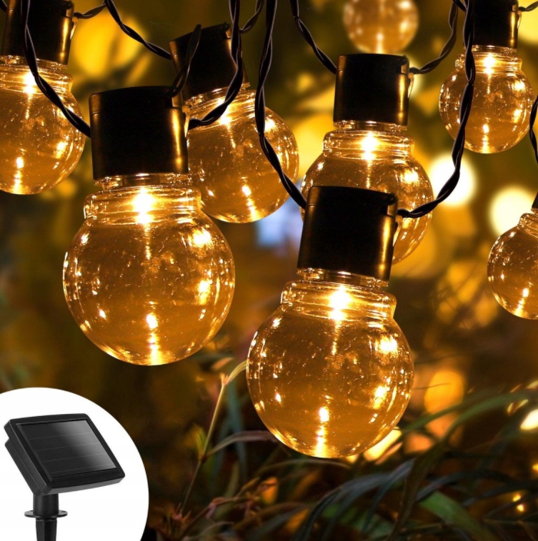 GIRLANDA LAMPKI OGRODOWE SOLARNE SZNUR 5,8M 20 LED