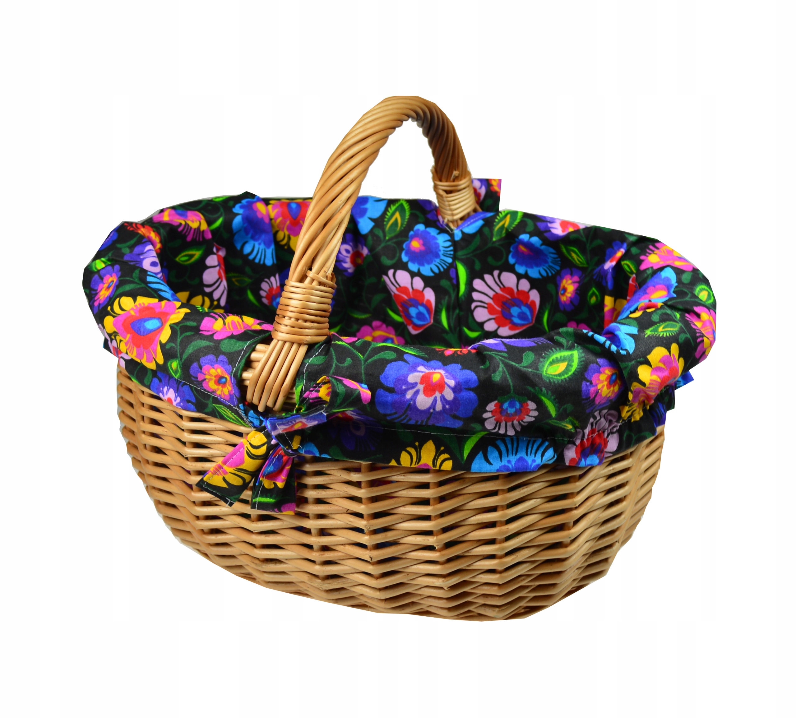 KOSZYK NA PIKNIK wiklinowy kosz PIKNIKOWY + WKŁAD