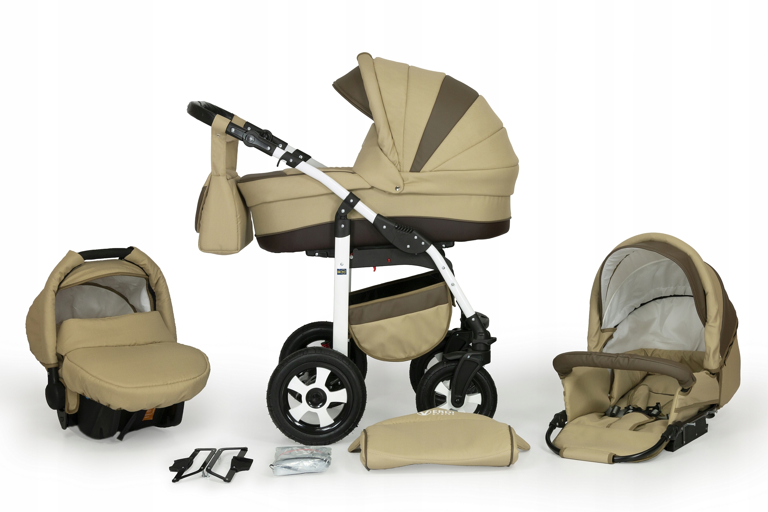 WÓZEK DZIECIĘCY VERDI ELIZ 3W1+TORBA + AKCESORIA