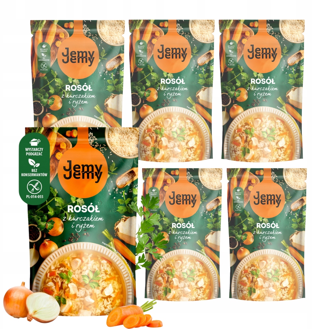 Jíme vývar s kuřecím masem a rýží 450 g x 6 kusů